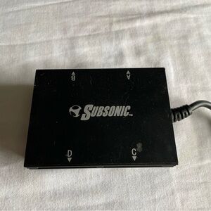 Black External Gaming Adapter For PlayStation 2 For 4 Controllers